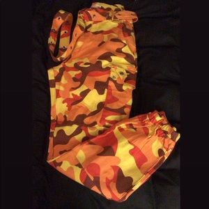 Orange Camouflage Pants